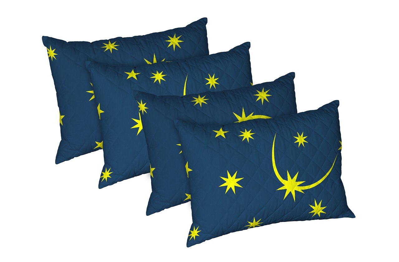 Set 4 perne Moon Night, microfibra matlasata Alcam, 50x70 cm - imagine 5